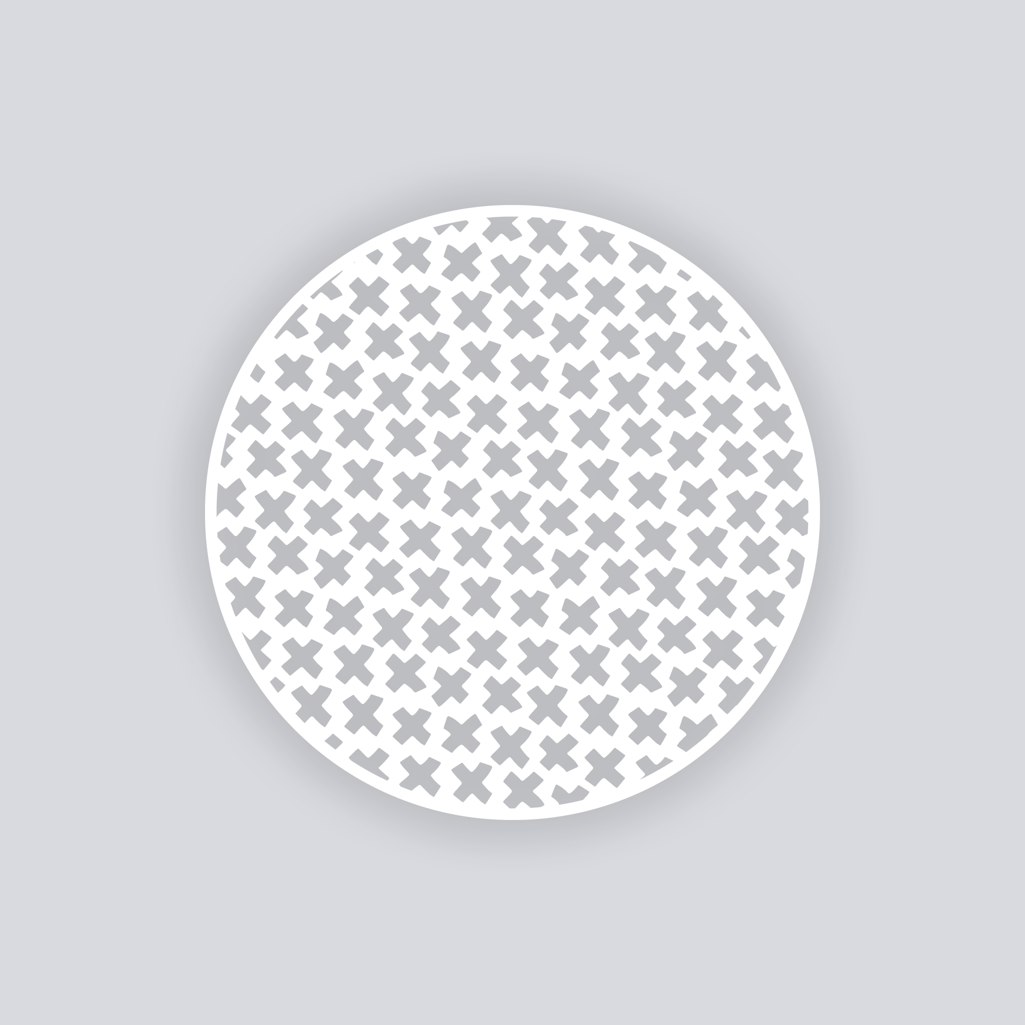 X Marks Circle Clay Stencil