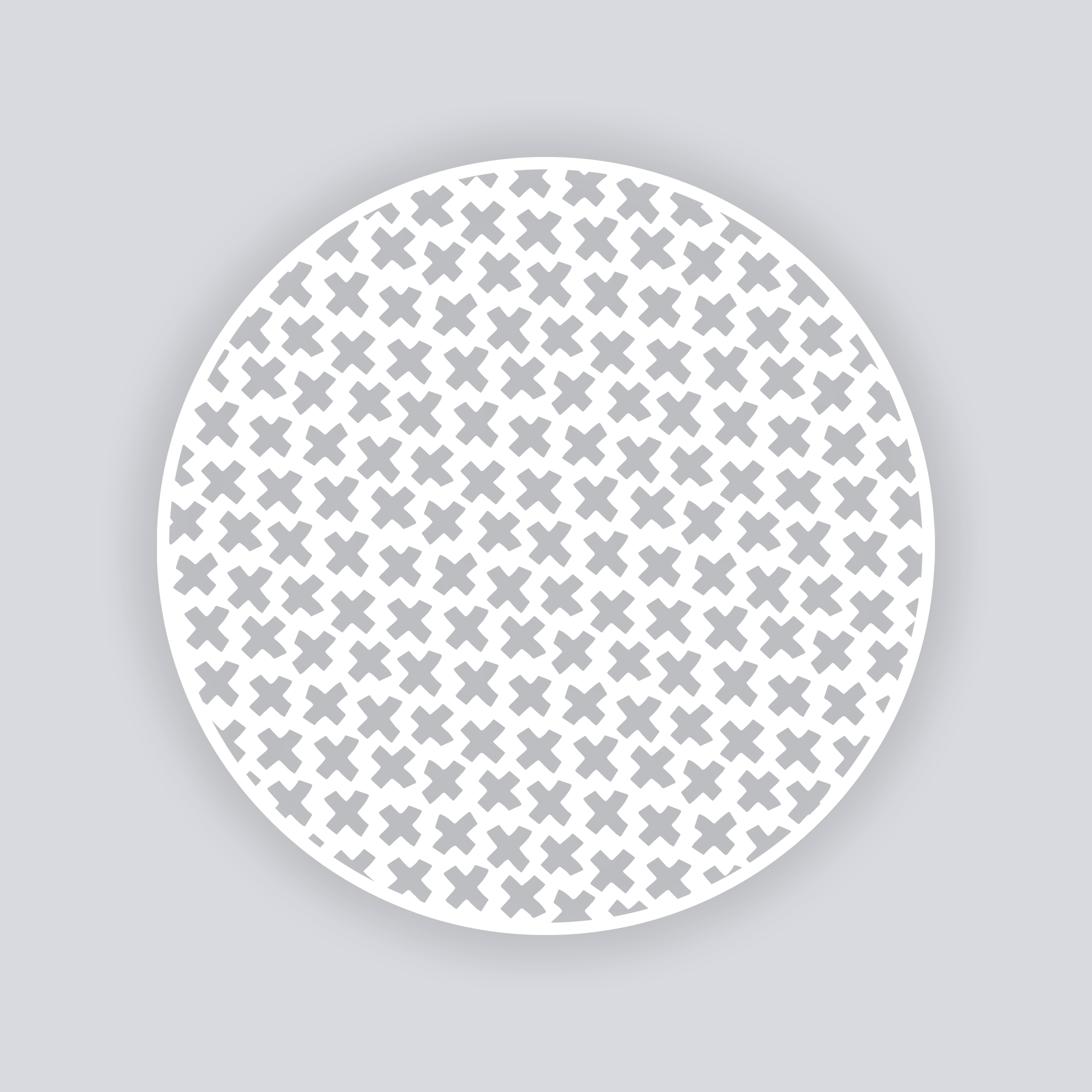 X Marks Circle Clay Stencil