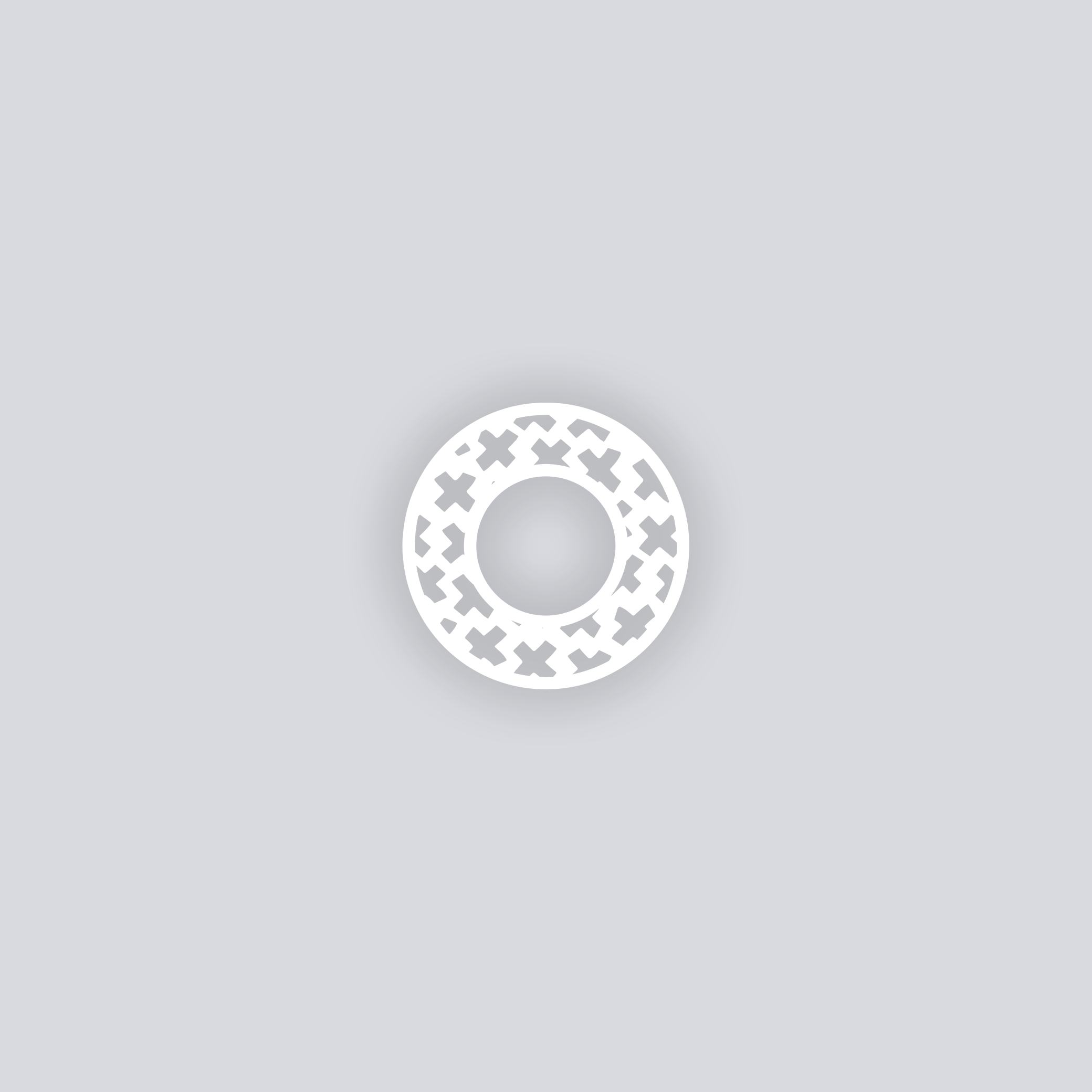 X Marks Circle Rim Clay Stencil