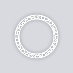 X Marks Circle Rim Clay Stencil