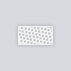 X Marks Rectangle Clay Face Stencil