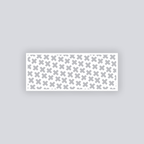 X Marks Rectangle Clay Face Stencil