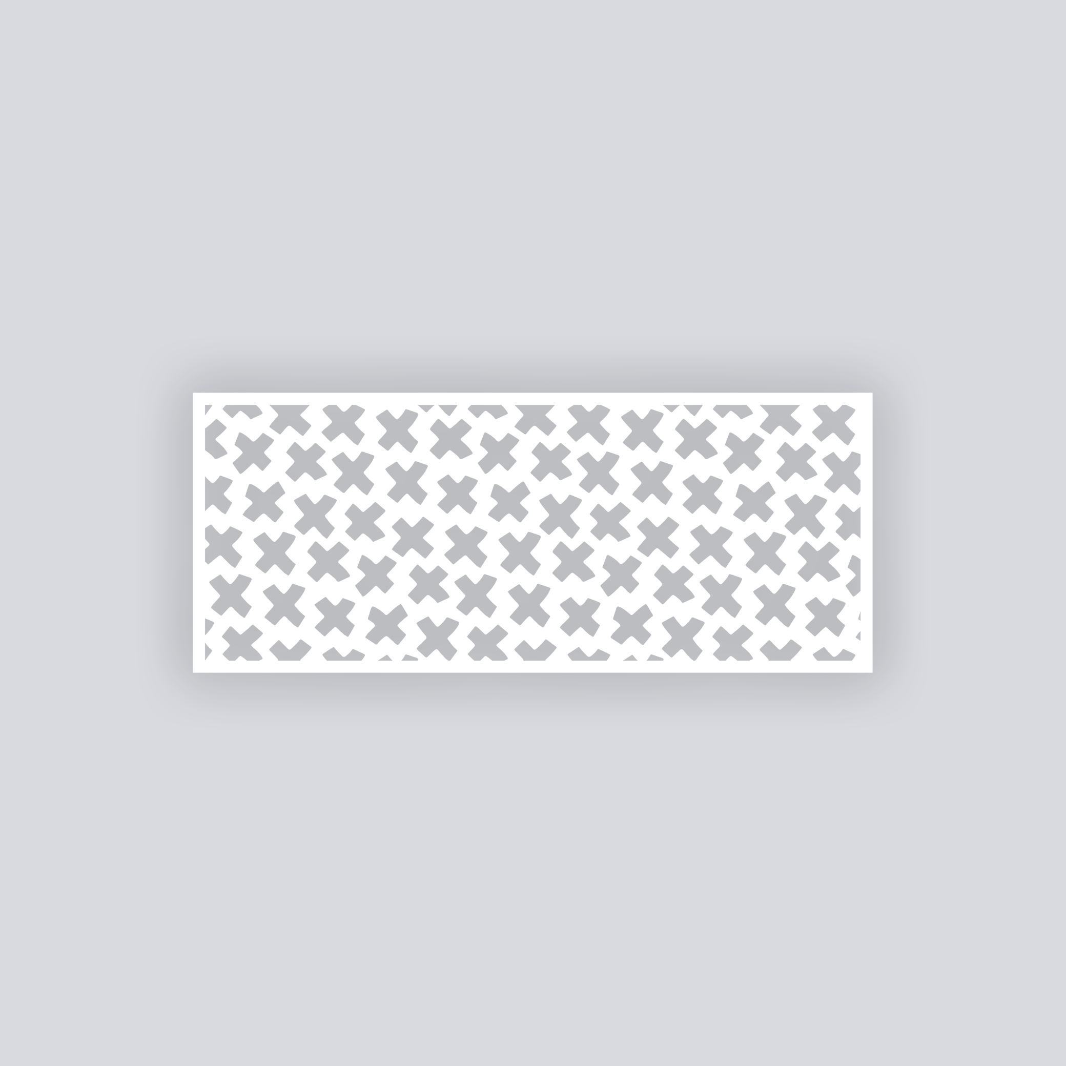 X Marks Rectangle Clay Face Stencil