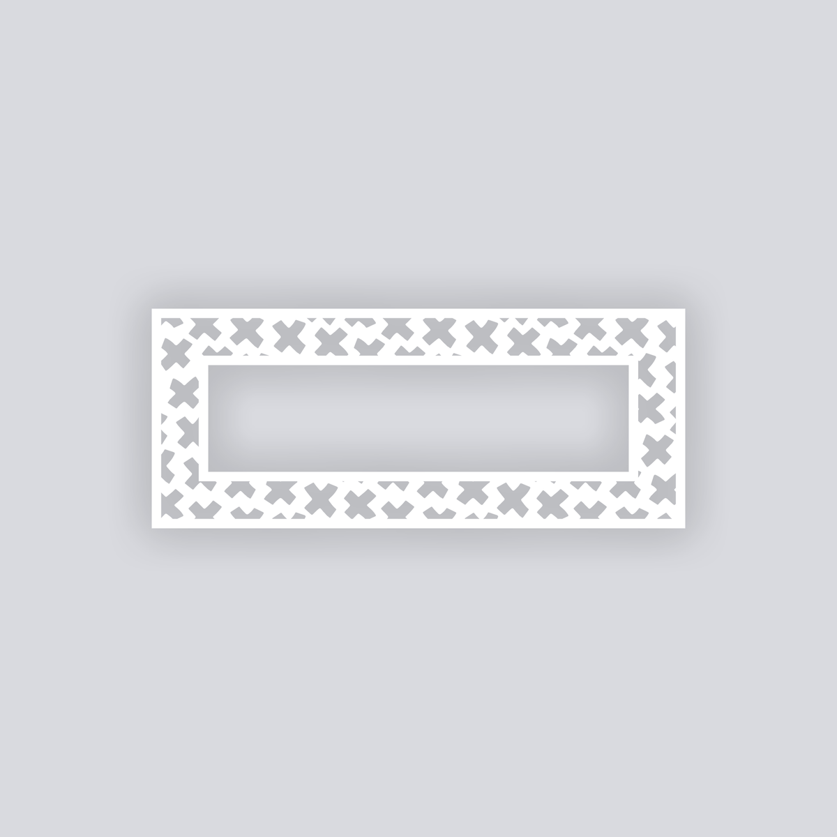 X Marks Rectangle Rim Clay Stencil – Smashed Clay + Studios