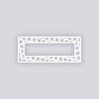 X Marks Rectangle Rim Clay Stencil