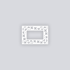 X Marks Rectangle Rim Clay Stencil