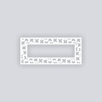 X Marks Rectangle Rim Clay Stencil