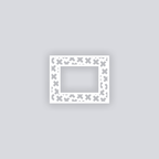 X Marks Rectangle Rim Clay Stencil