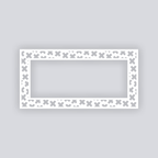 X Marks Rectangle Rim Clay Stencil