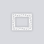 X Marks Rectangle Rim Clay Stencil