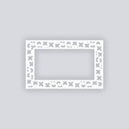 X Marks Rectangle Rim Clay Stencil