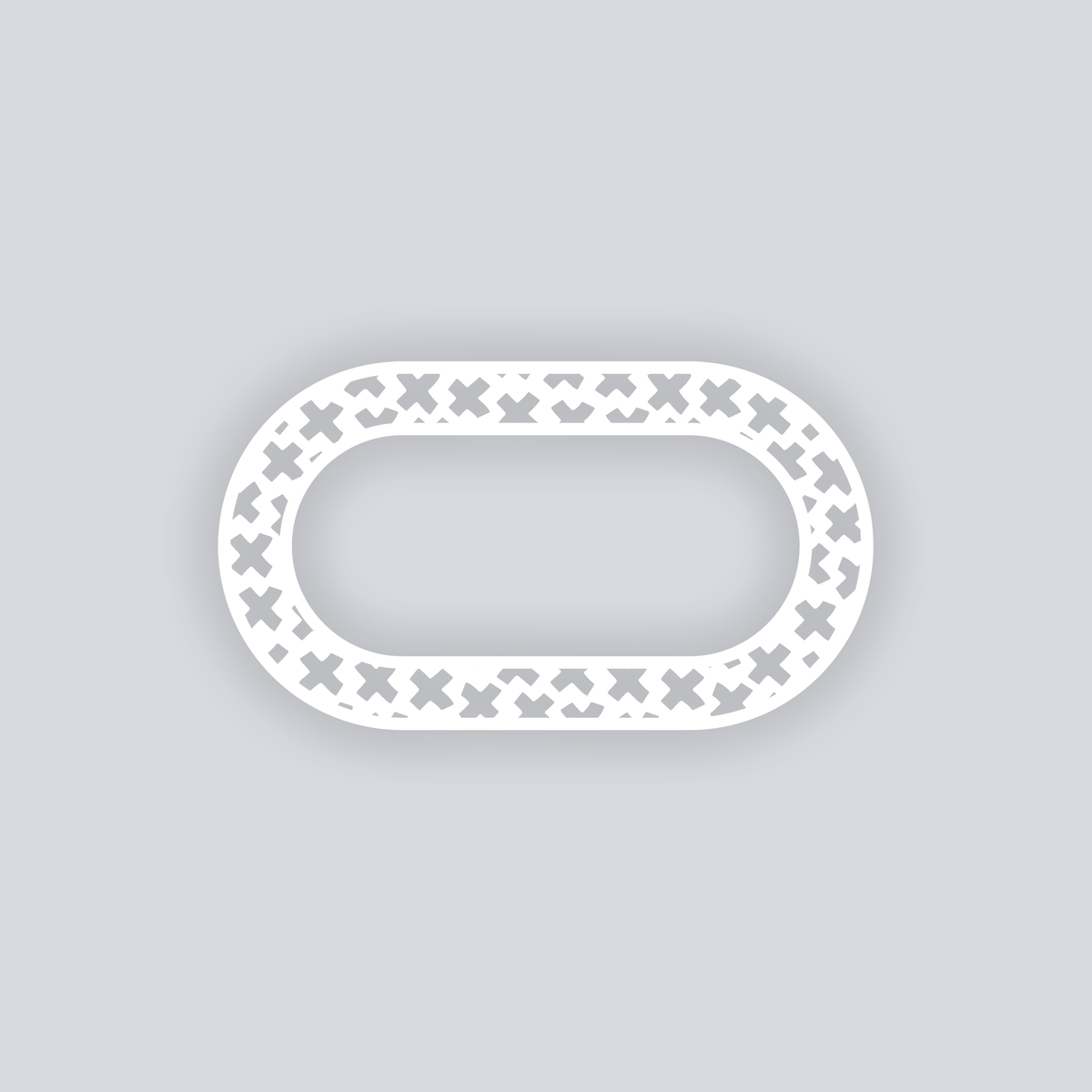 X Marks Rounded Rectangle Rim Clay Stencil – Smashed Clay + Studios