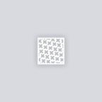 X Marks Square Clay Stencil