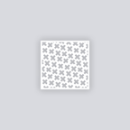 X Marks Square Clay Stencil