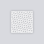 X Marks Square Clay Stencil