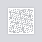 X Marks Square Clay Stencil