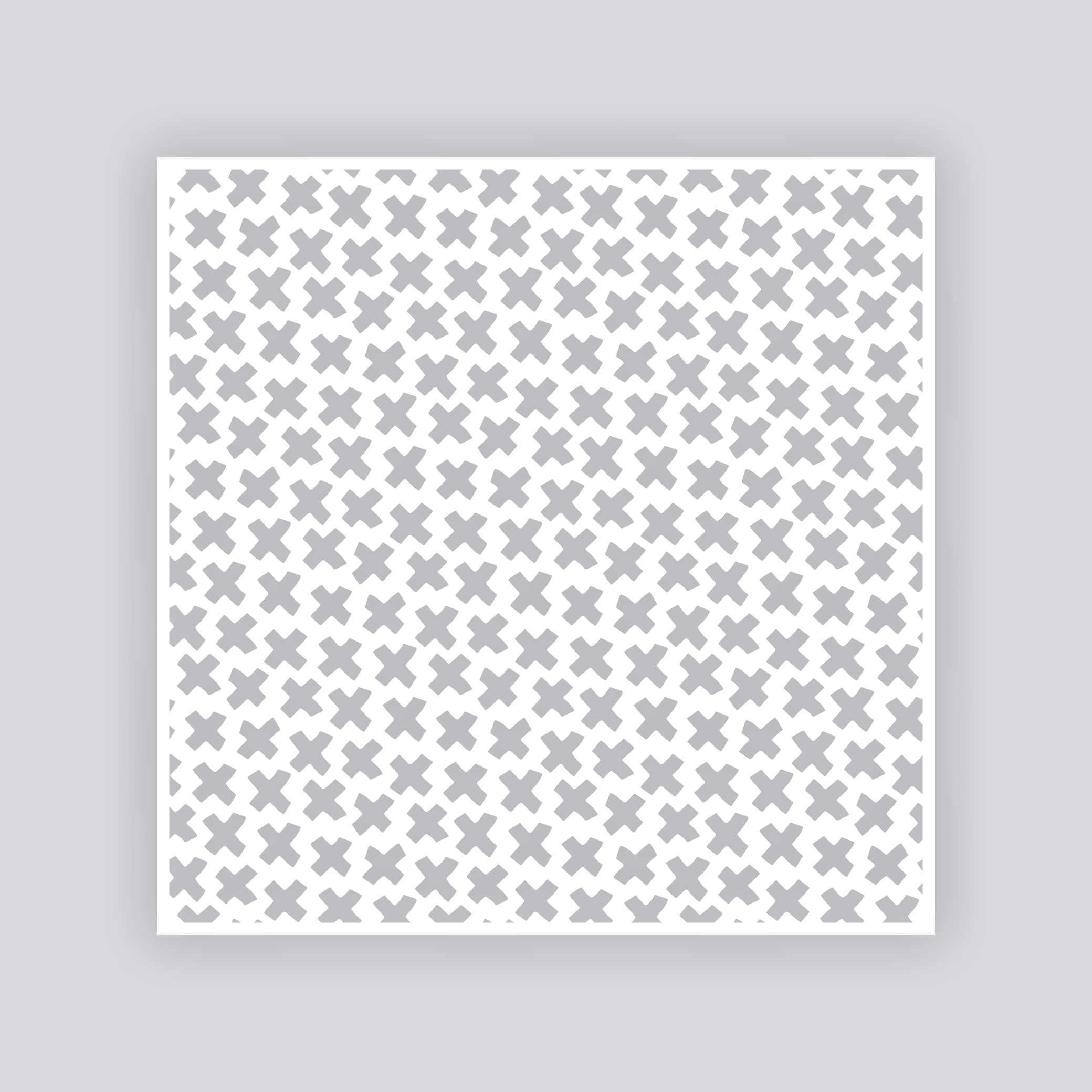 X Marks Square Clay Stencil