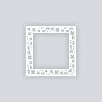 X Marks Square Rim Clay Stencil