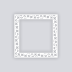 X Marks Square Rim Clay Stencil