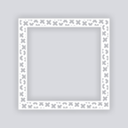 X Marks Square Rim Clay Stencil