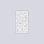 Retro Confetti Rectangle Face Clay Stencil