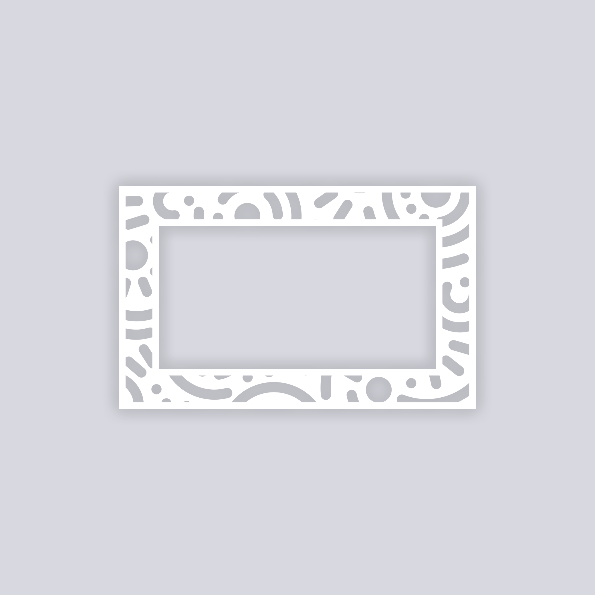 Retro Confetti Rectangle Rim Clay Stencil