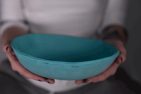 Teal Smashed Clay